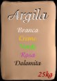 Argila 25 KG -  Multiuso - Livre de Impurezas -  Varias Cores - SACO